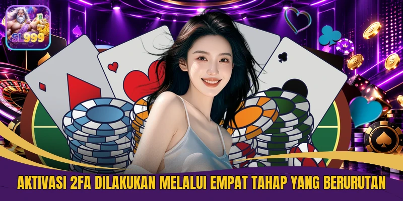 Aktivasi 2FA dilakukan melalui empat tahap yang berurutan