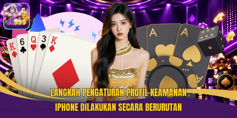 Langkah pengaturan profil keamanan iPhone dilakukan secara berurutan