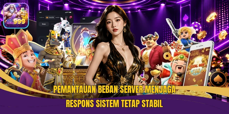 Pemantauan beban server menjaga respons sistem tetap stabil