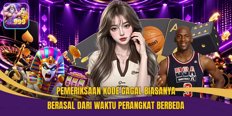 Pemeriksaan kode gagal biasanya berasal dari waktu perangkat berbeda