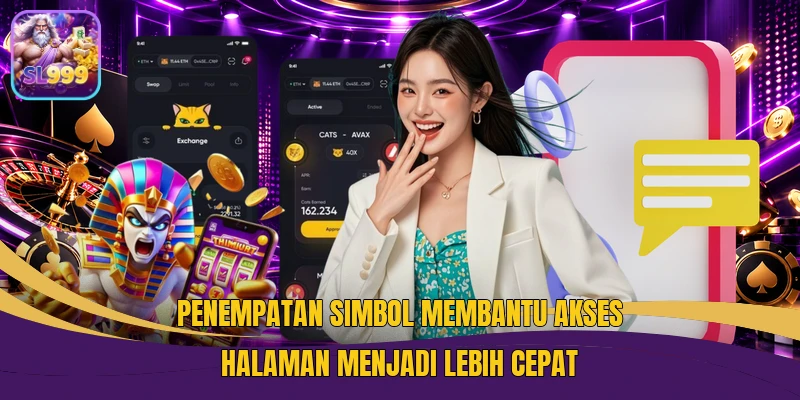 Penempatan simbol membantu akses halaman menjadi lebih cepat