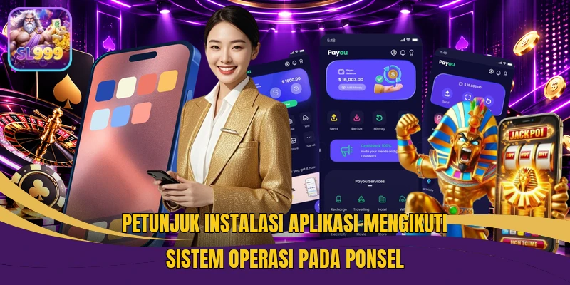 Petunjuk instalasi aplikasi mengikuti sistem operasi pada ponsel