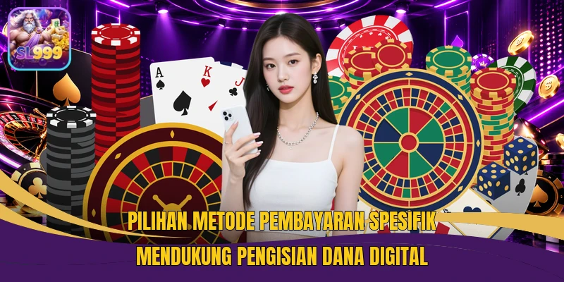 Pilihan metode pembayaran spesifik mendukung pengisian dana digital