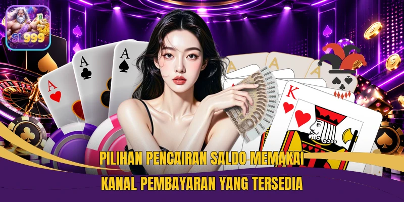 Pilihan pencairan saldo memakai kanal pembayaran yang tersedia