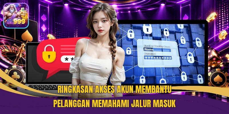 Ringkasan akses akun membantu pelanggan memahami jalur masuk